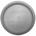 Charlotte Pipe And Foundry WHT 3 PVC Test Cap PVC 00131  1000HA